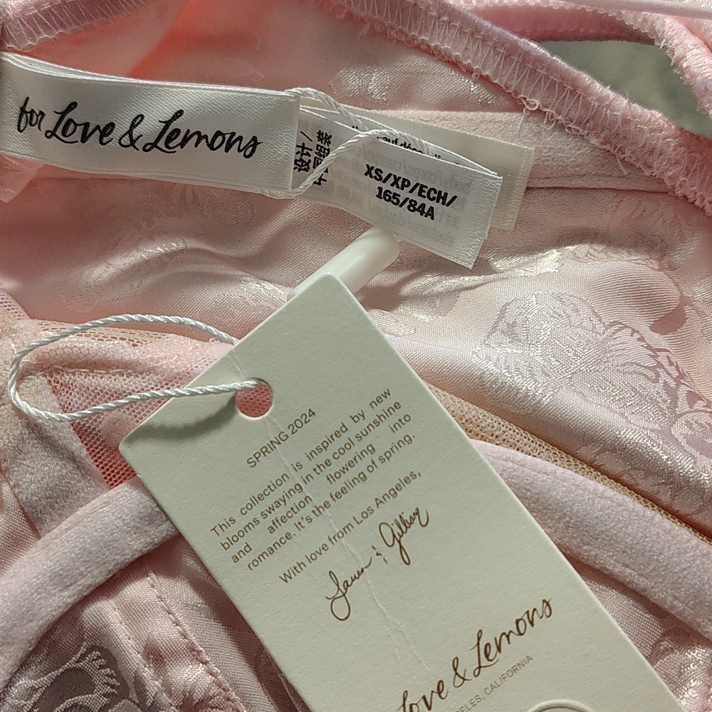 For Love And Lemons Pink Heart Lace Bustier - Picture 8 of 8